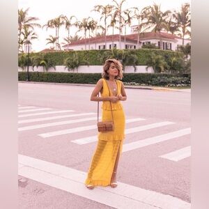 Night Walker yellow maxi dress S
